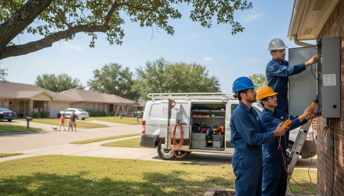 Certified electrician providing emergency electrical services in Navasota, TX